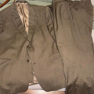 Brown/blue mens suit 48 regular